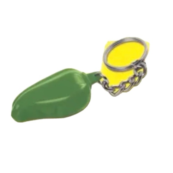 Tupperware Forget Me Not Green Chili Pepper Keeper (Opens) Key Ring - Picture 1 of 4